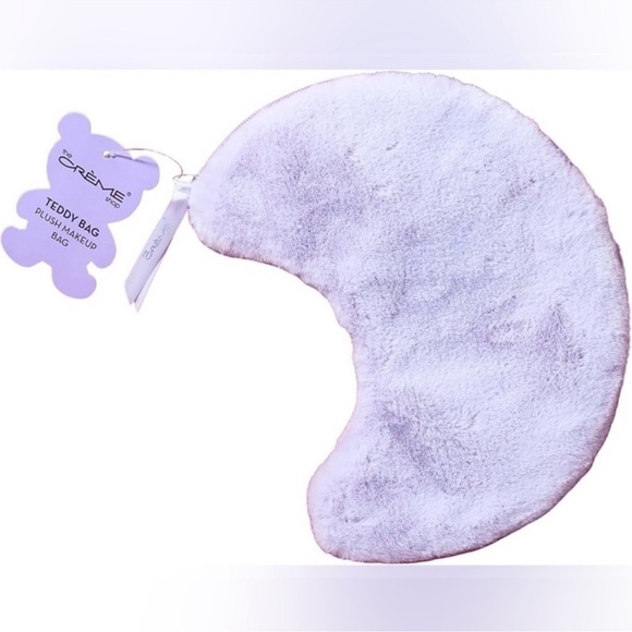 The Creme Shop Handbags - The Crème Shop Teddy Bag Plush Over the Moon Makeup Bag, NWT